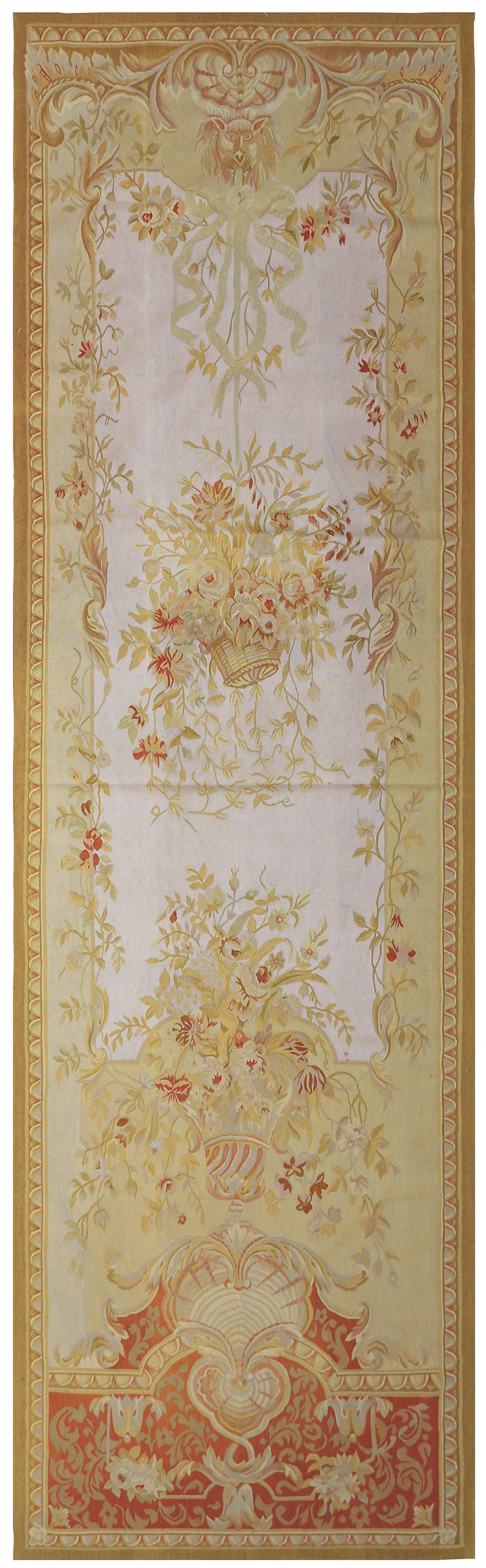 12ft French Style Aubusson Hand-Woven Wall Hanging