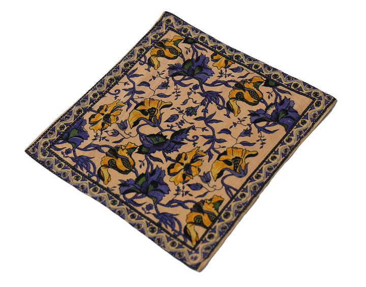 Hand Block Printed Indian Botanical Pillowcase Pair