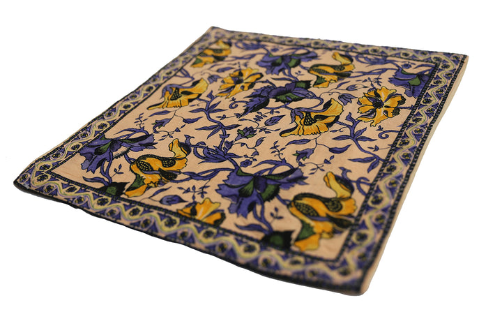 Hand Block Printed Indian Botanical Pillowcase Pair