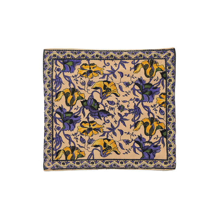 Hand Block Printed Indian Botanical Pillowcase Pair