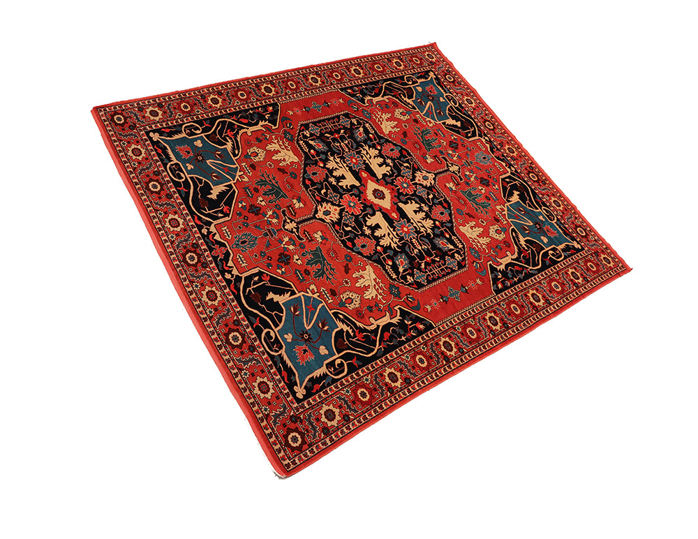 10'x12' Hand-Knotted in Herat | Timeless Geometric Elegance | Persian Serapi Rug 