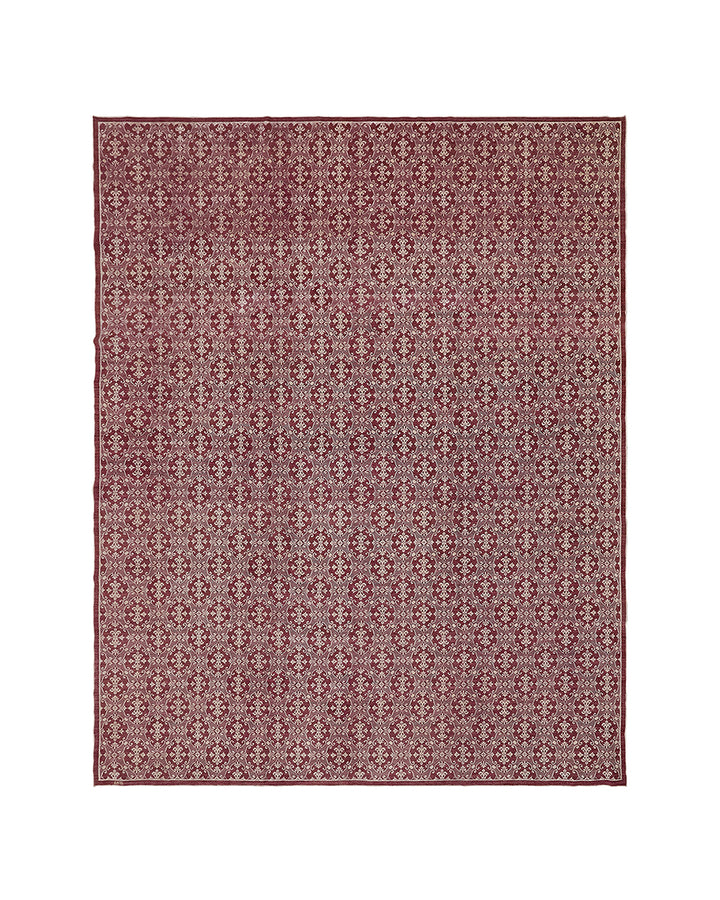 10'x13' Hand-knotted Rug | Organic Wool | Floral Design Rug 