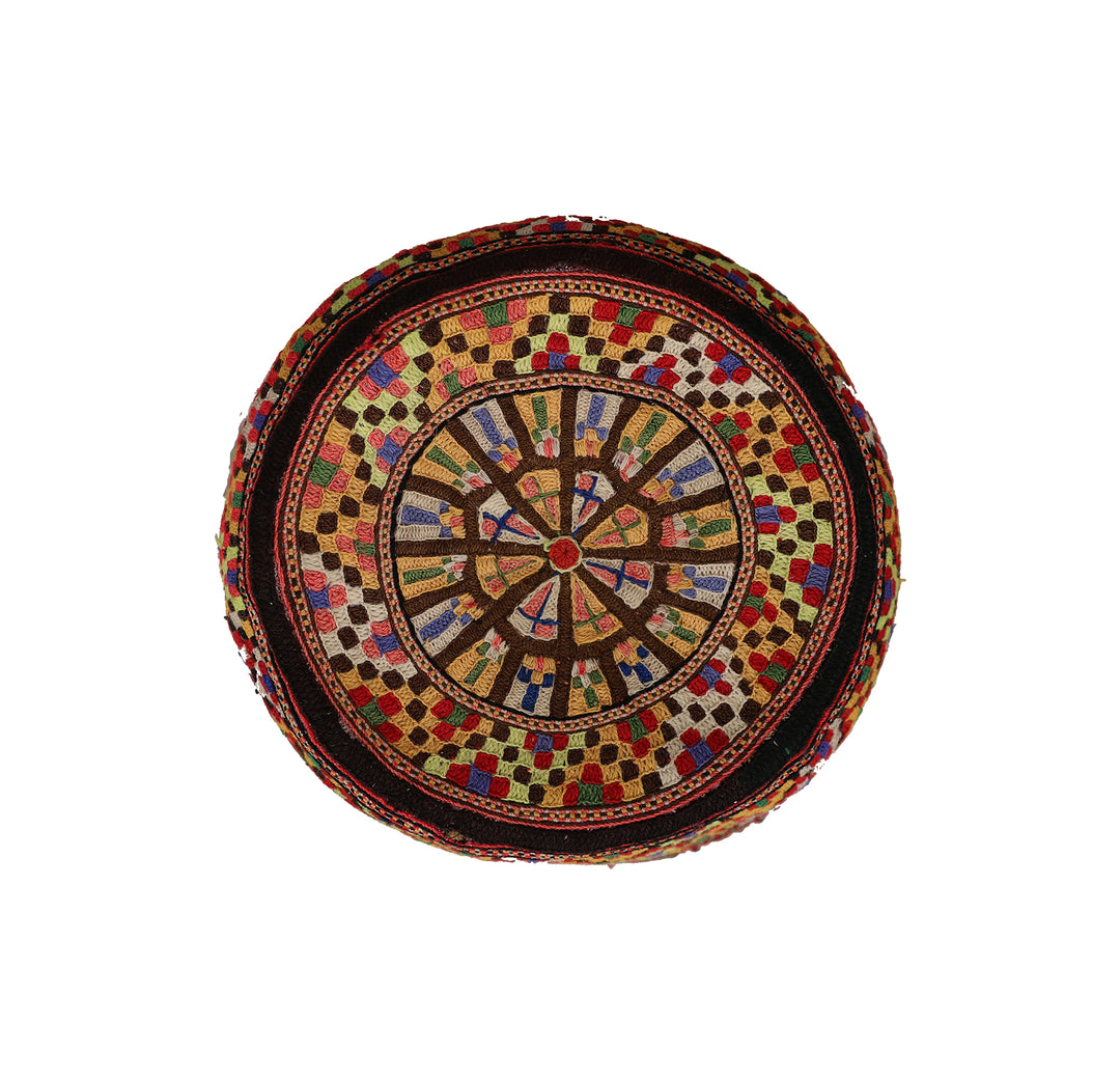 Hat | Afghanistan Turkmen Ersary Tribal Hat | Handcrafted Vintage Heritage | Multicolor