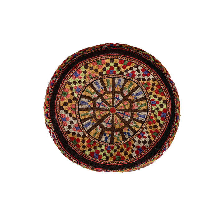 Hat | Afghanistan Turkmen Ersary Tribal Hat | Handcrafted Vintage Heritage | Multicolor