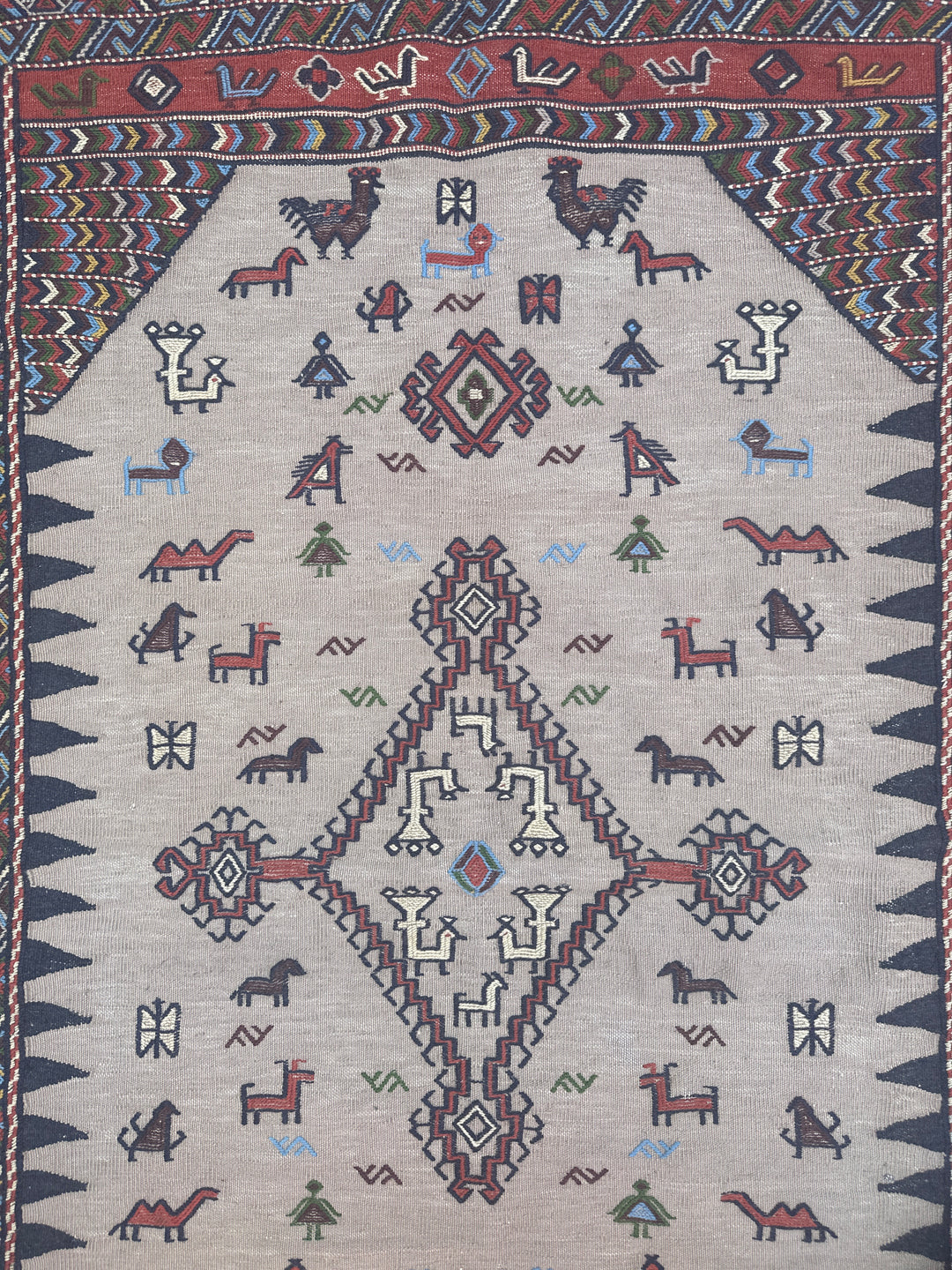 4'x4' Persian Quchan Baluch Decorative Rug