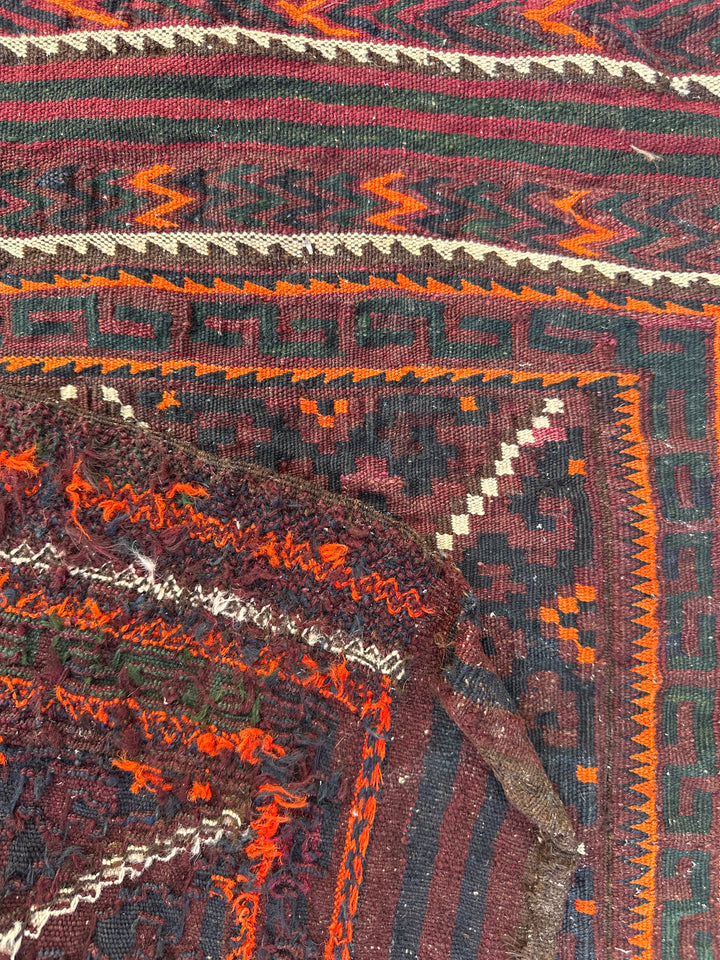 2'x4' Vintage Afghan Uzbek Saddle Bag Rug