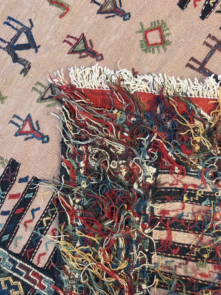 3’x6’ Baluch Design Qutchan Sofreh Kilim