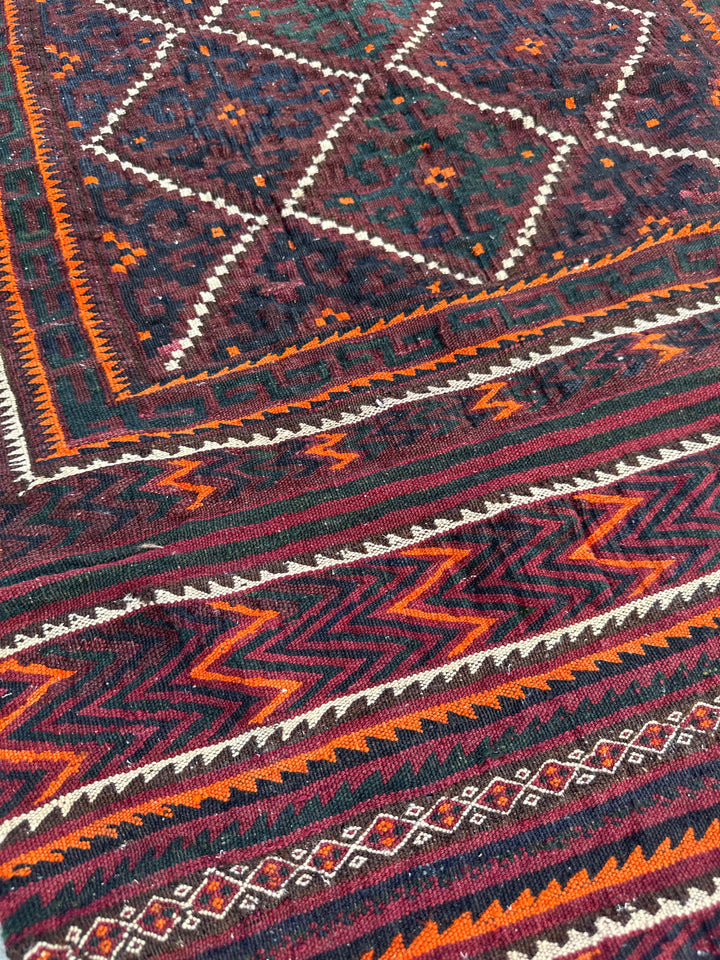 2'x4' Vintage Afghan Uzbek Saddle Bag Rug