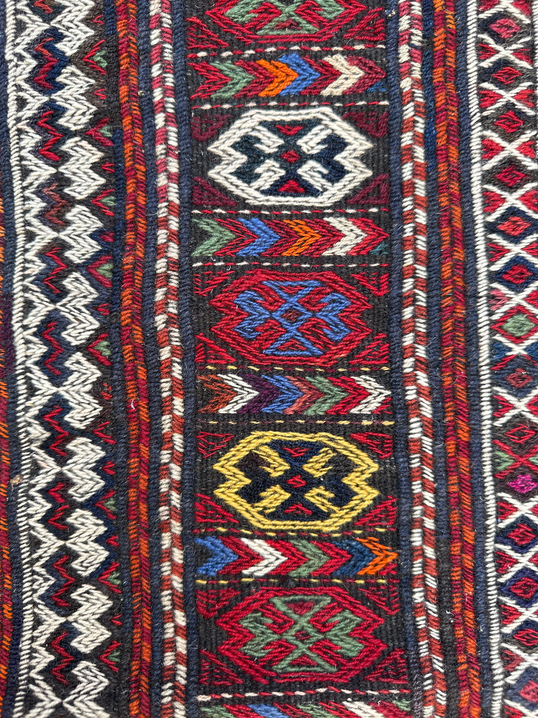 3'x4' Handwoven Embroidered Qutchan Small Sofreh Kilim Tribal Rug