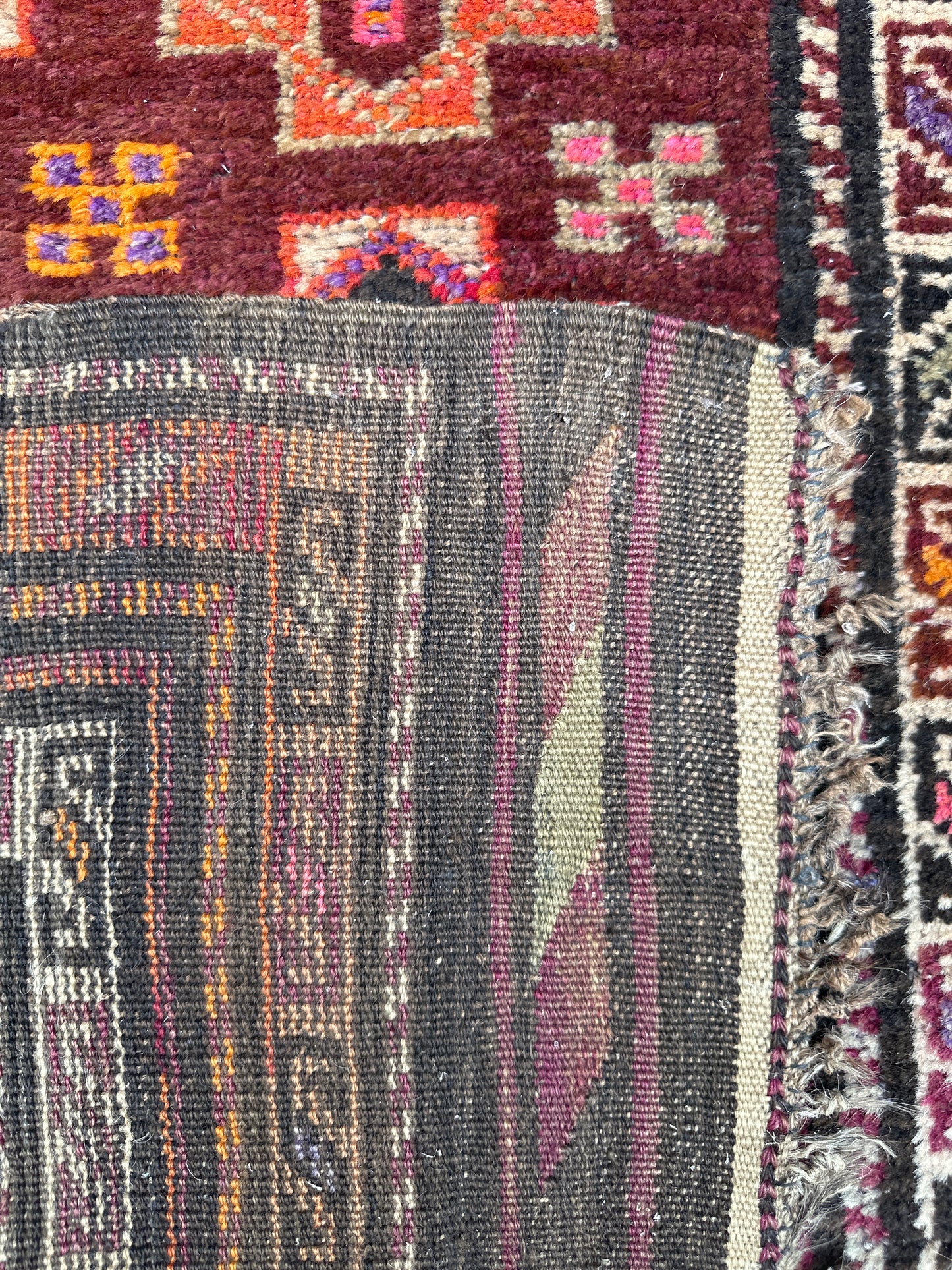 2’x4’ Vintage Tribal Baluch Lady Prayer Rug