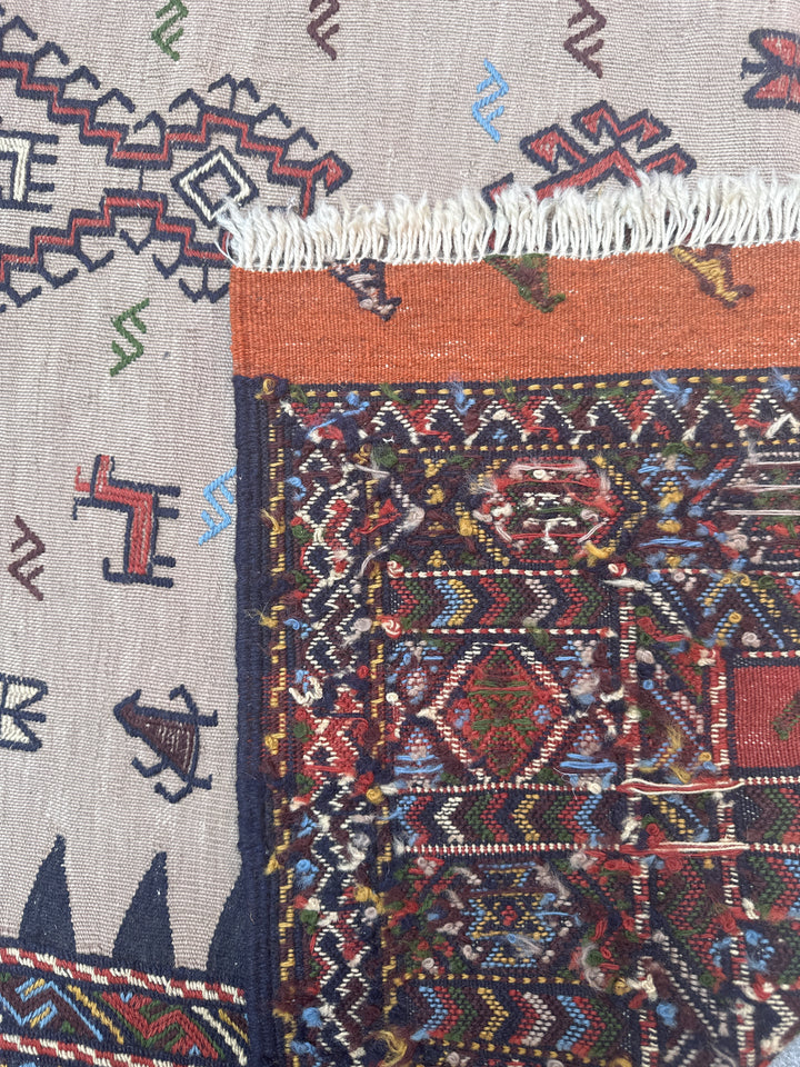 4'x4' Persian Quchan Baluch Decorative Rug