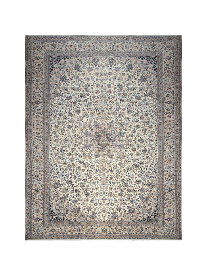 Decorative rug with intricate patterns on a white background
