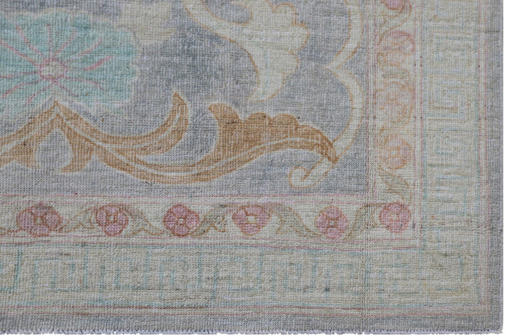 One-of-a-Kind Afghan Hand-Knotted Ariana Organic Wool Runner (Short Pile)