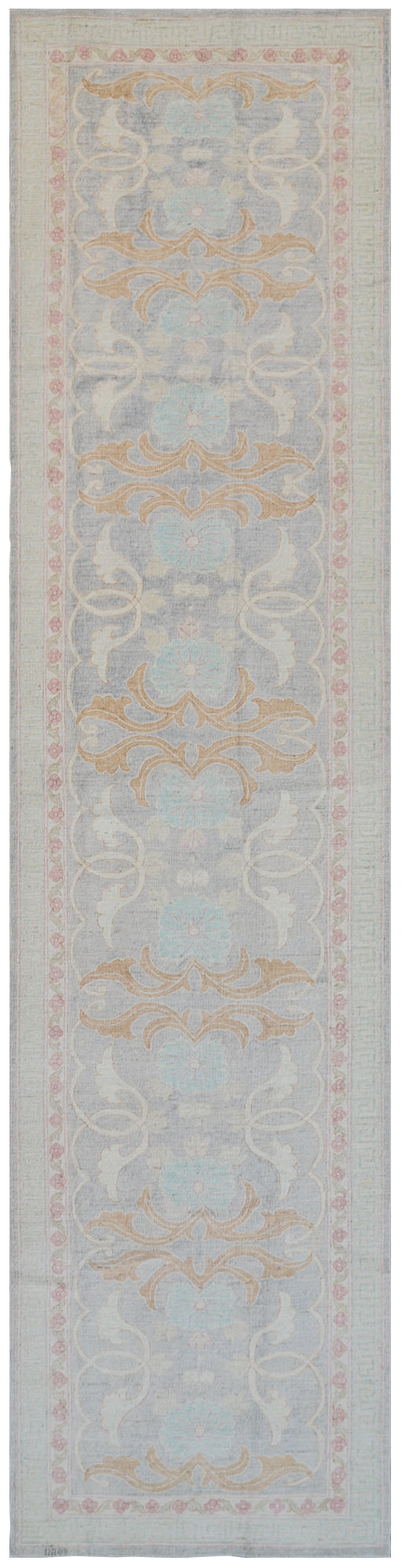 One-of-a-Kind Afghan Hand-Knotted Ariana Organic Wool Runner (Short Pile)