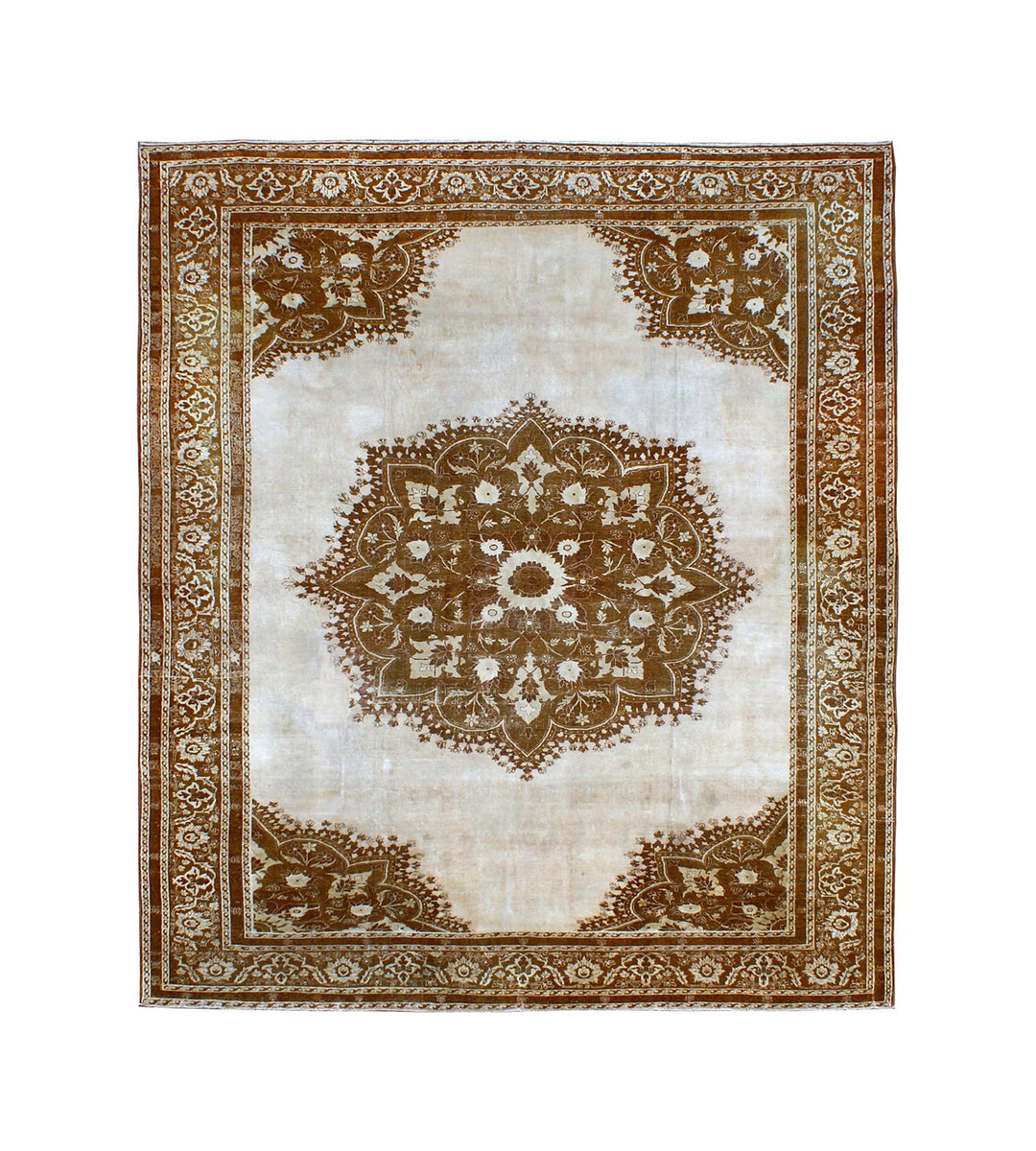 Rare One of a Kind Antique Persian Tabriz Medallion Rug