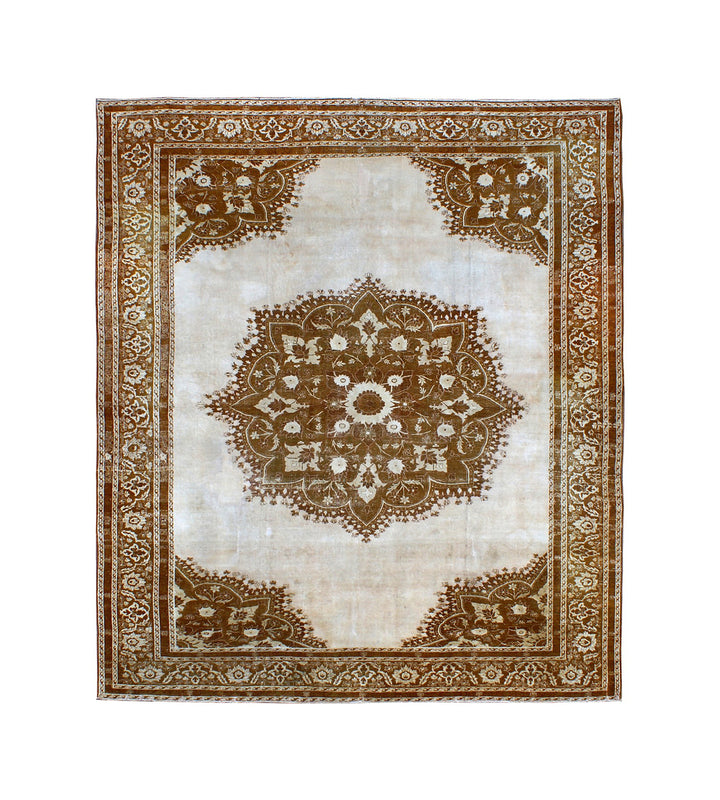 Rare One of a Kind Antique Persian Tabriz Medallion Rug