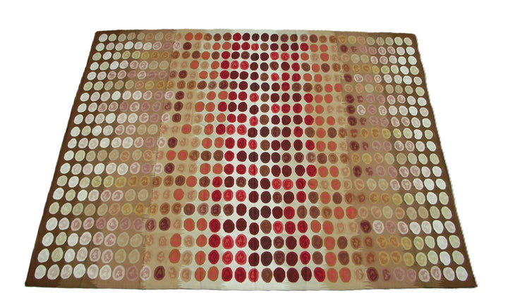 Modern Aubusson Rug 12x9 | Luxury Linear Geometric Design