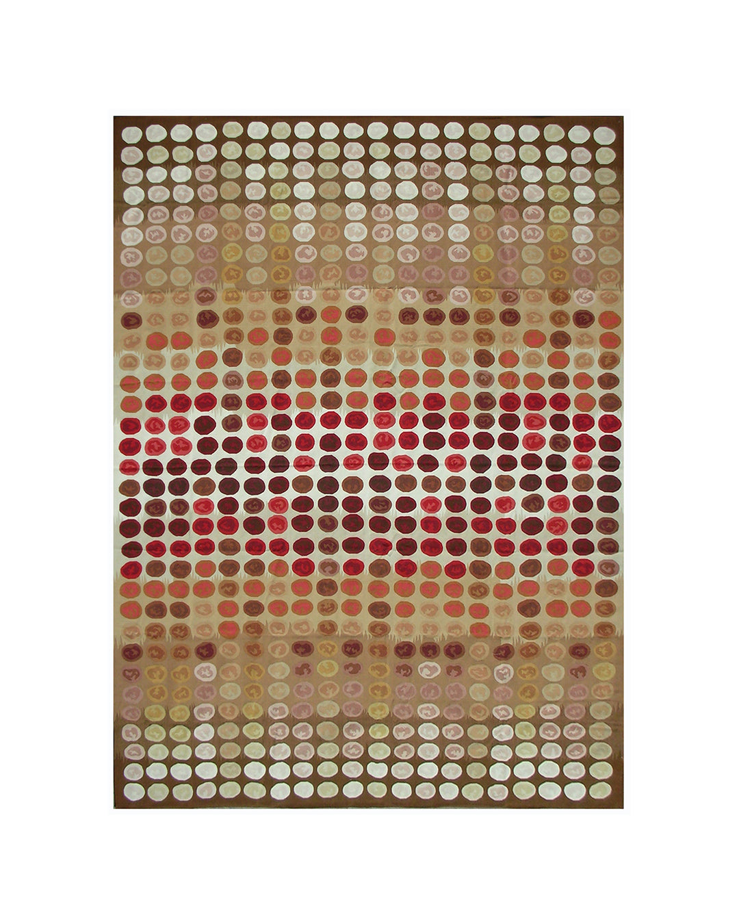 Modern Aubusson Rug 12x9 | Luxury Linear Geometric Design