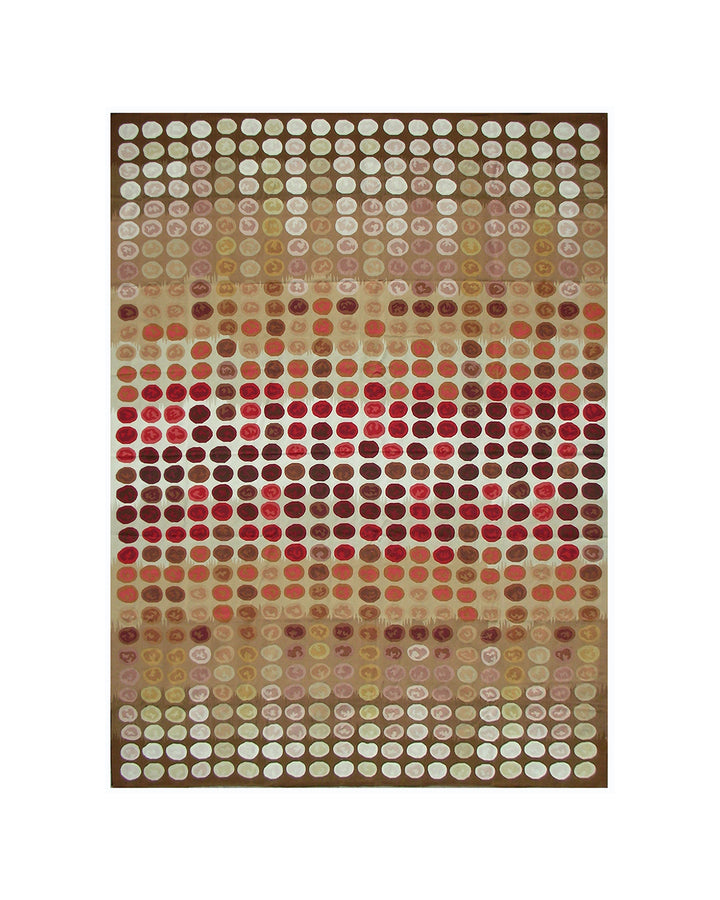 Modern Aubusson Rug 12x9 | Luxury Linear Geometric Design