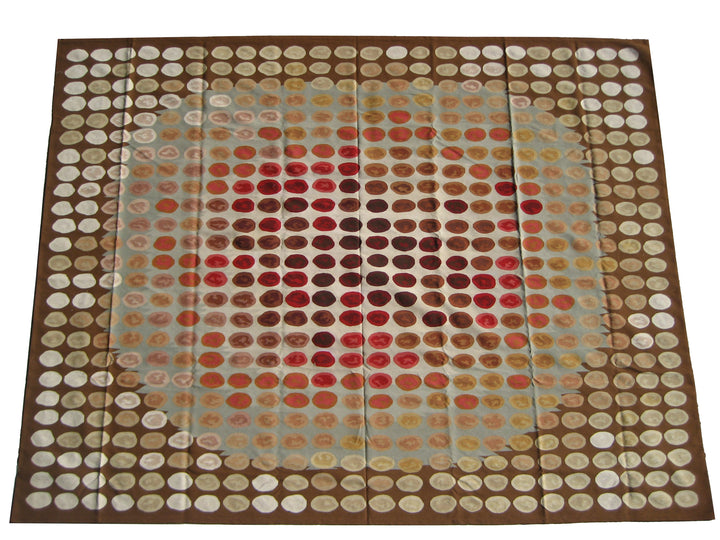 Modern Aubusson | Wool & Silk Rug | 9x12 Unique Geometric Luxury