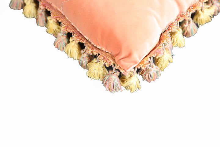 Pink and Cream French Aubusson Silk and Wool Pillowcase