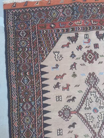 4'x4' Persian Quchan Baluch Decorative Rug