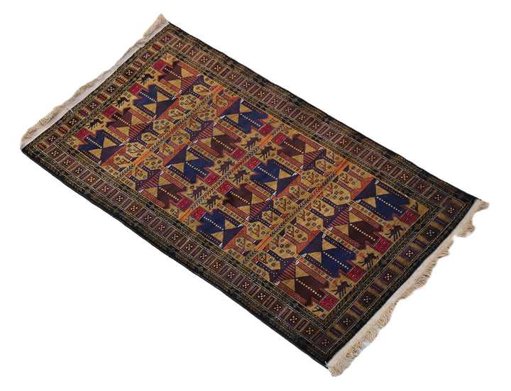 4'x6' Rare Afghan Baluch Pictorial Tribal Rug (6' x 3'6") | Ariana Rugs