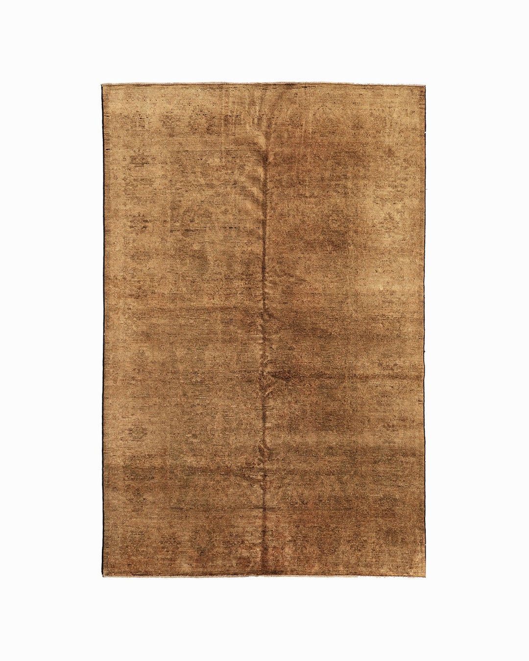 6'0" x 9'2" Saturated Gold Overdye hand-knotted luxury Afghan rug in organic wool featuring a rich Persian design, ethically woven by Hazara women artisans.
