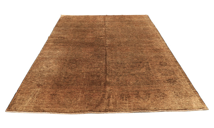 6'0" x 9'2" Saturated Gold Overdye hand-knotted luxury Afghan rug in organic wool featuring a rich Persian design, ethically woven by Hazara women artisans.