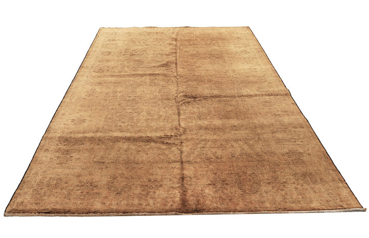 6'0" x 9'2" Saturated Gold Overdye hand-knotted luxury Afghan rug in organic wool featuring a rich Persian design, ethically woven by Hazara women artisans.
