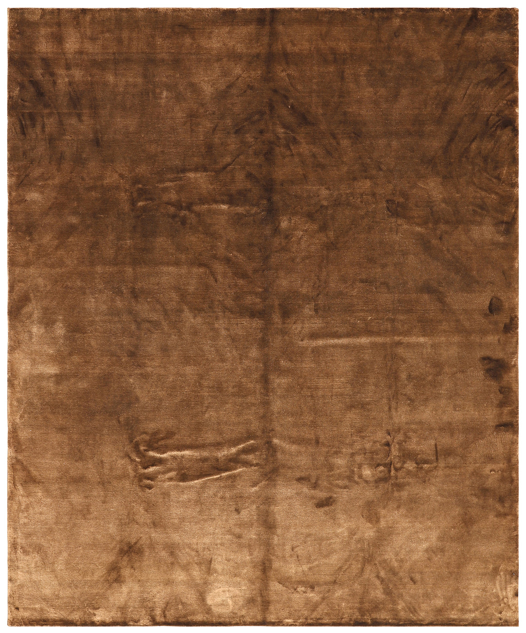 Ariana Modern Hand-Knotted Silk Rug in Solid Mocha