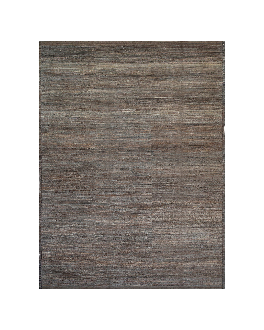 Dark Brown and Grey Barchi Moroccan-Style Organic Wool Rug