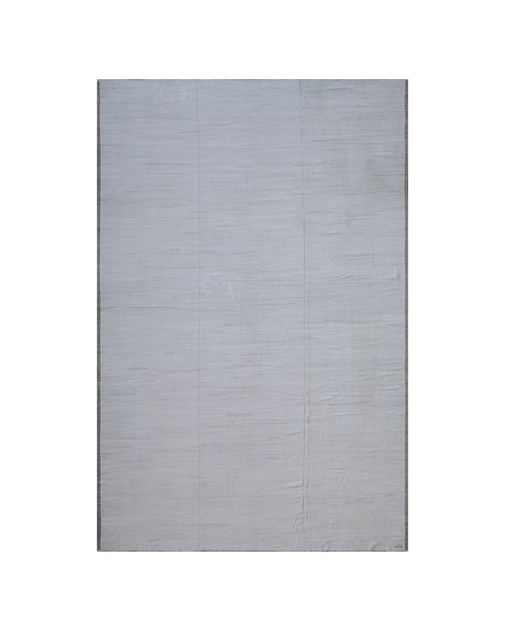Solid White Ariana Kilim Rug - Undyed Organic Wool Flatweave