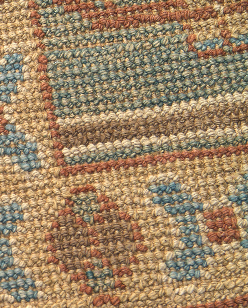 Traditional-Ushak-Ivory-Pastel-Orange-Arts-and-Crafts-Floral-Rug-15x11