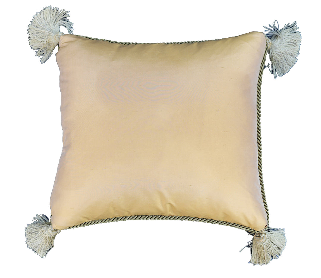 Handcrafted 20x20 Versace-style handwoven luxury throw pillowcase by Ariana Rugs West Hollywood