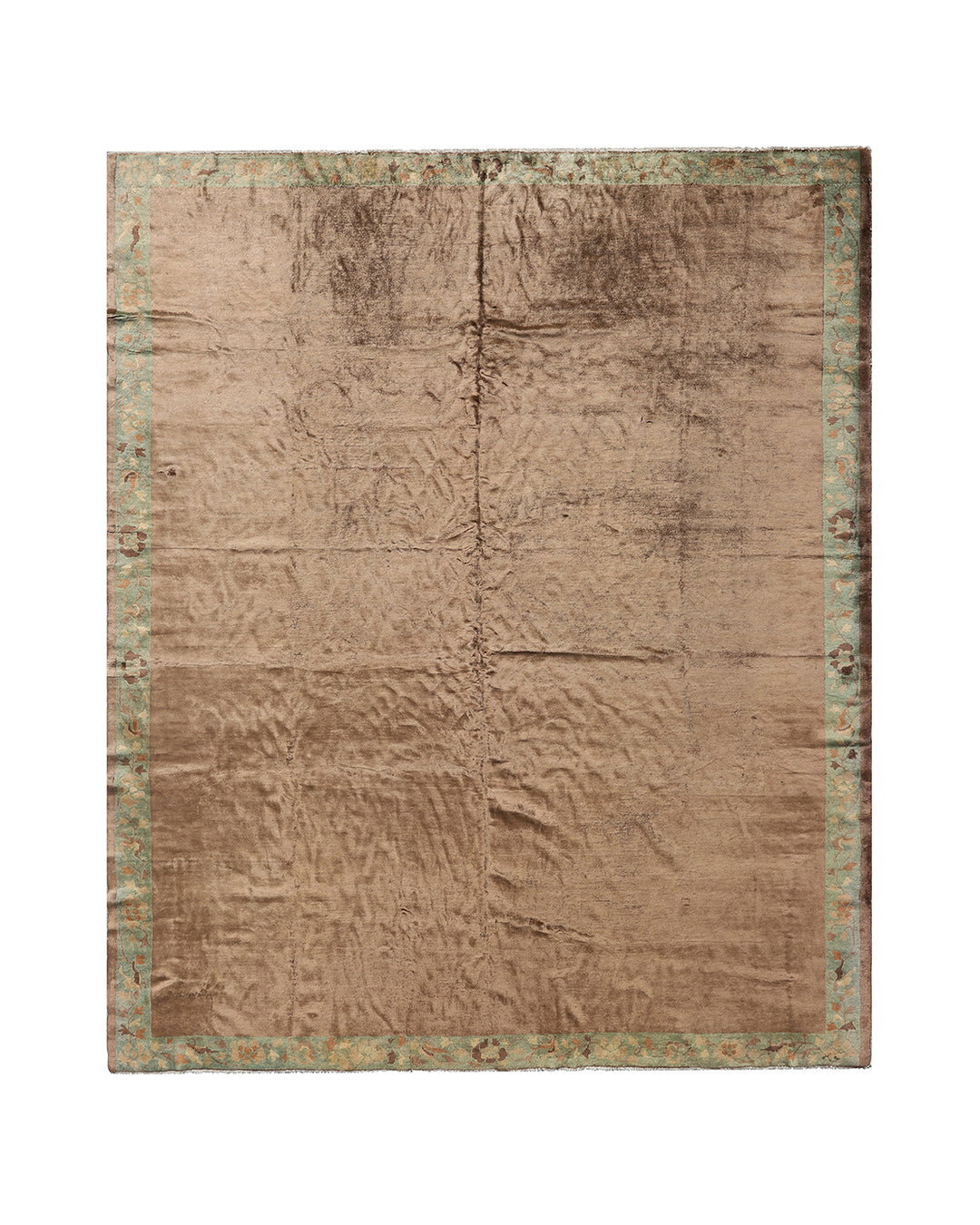 9'x11' Ariana Vintage Art Deco Rug in Brown and Green