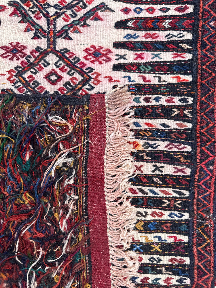 ntique East Persian Quchan Baluch Soumak Kilim