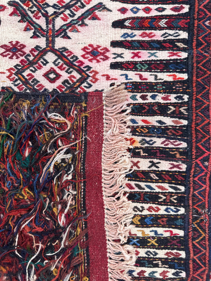ntique East Persian Quchan Baluch Soumak Kilim