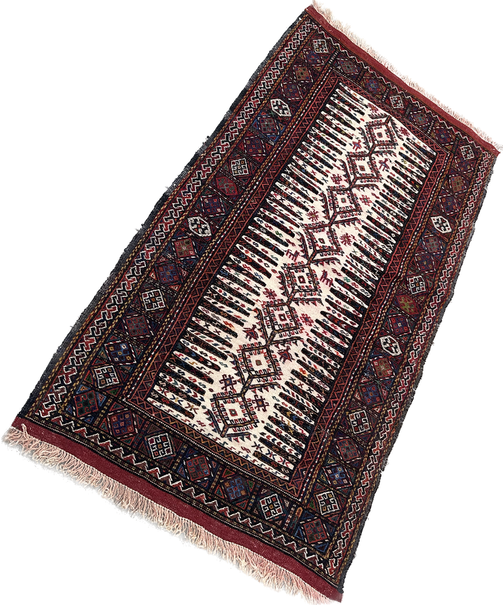 ntique East Persian Quchan Baluch Soumak Kilim