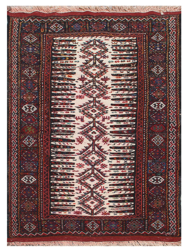 ntique East Persian Quchan Baluch Soumak Kilim