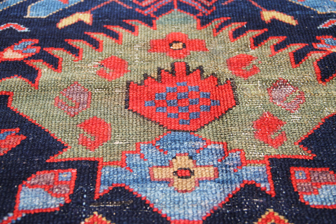 10' x 12' Colorful Geometric Antique Bakhtiar Rug | Early 1900s Persian Rug