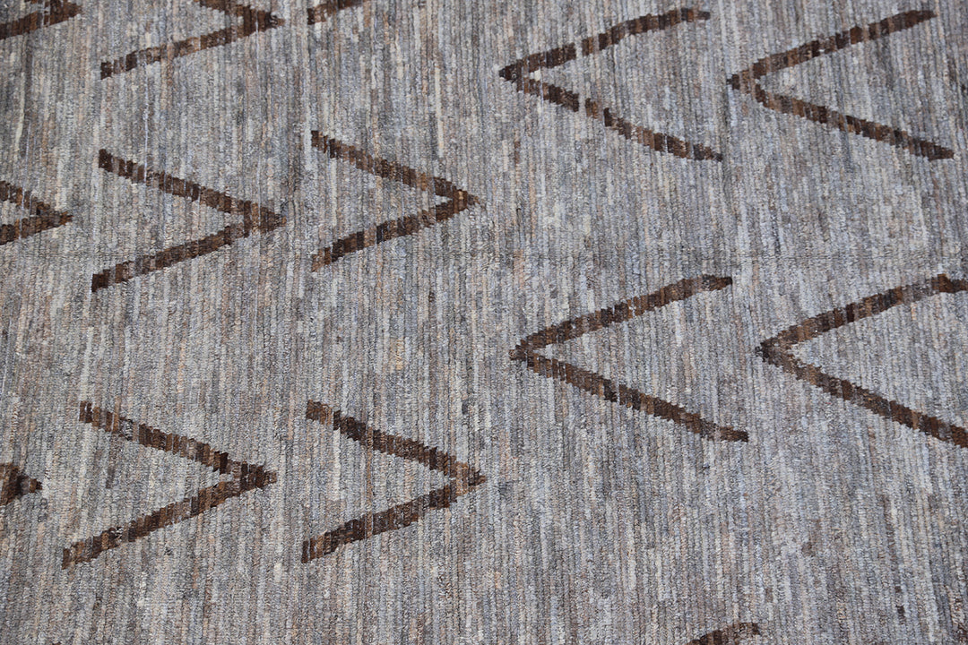 10' x 14' Ariana Moroccan Style Barchi Rug | Grey & Brown