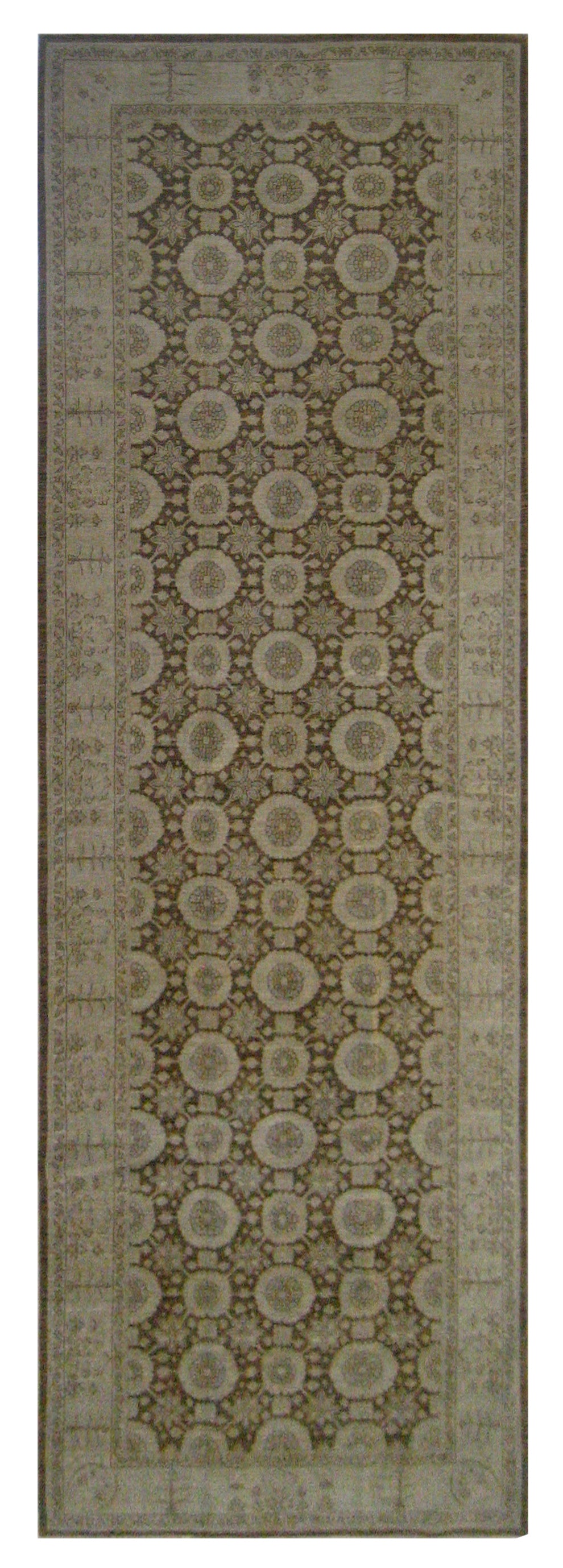 5'x14' Ariana Traditional Tabriz Design Brown Beige Wide Runner Rug