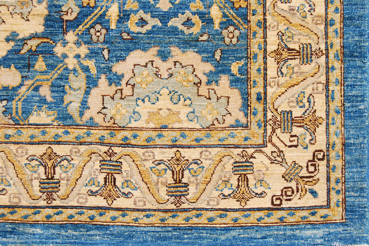 5'x16' Blue Ariana Traditional Agra Design Wide Runner Rug