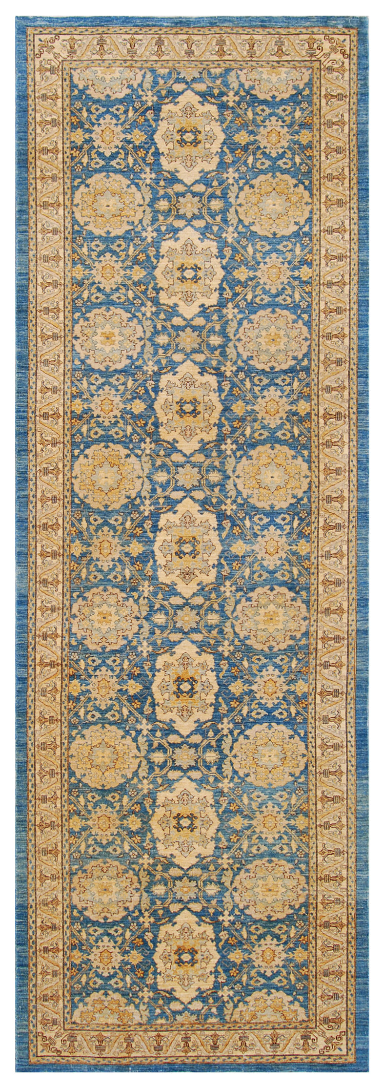 5'x16' Blue Ariana Traditional Agra Design Wide Runner Rug