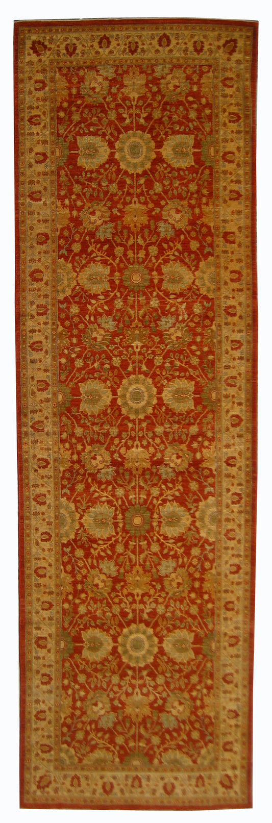 4x14 Rust Gold Tabriz design Ariana Traditional Long And Wide Runner