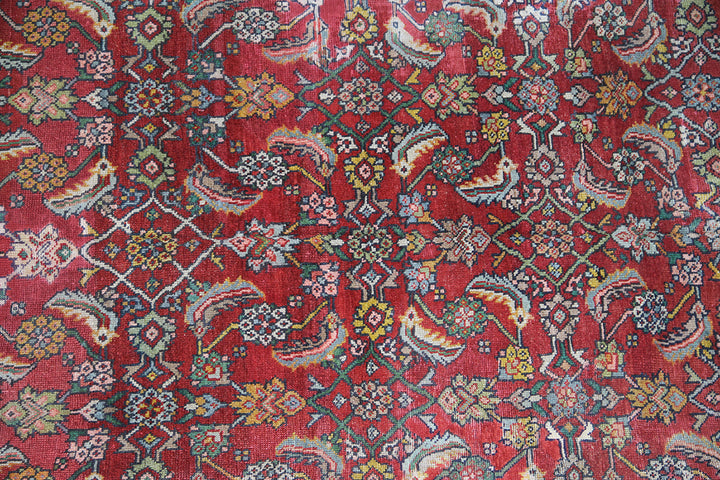 Antique Persian Mahal Rug | Red & Blue | Wool Area Rug