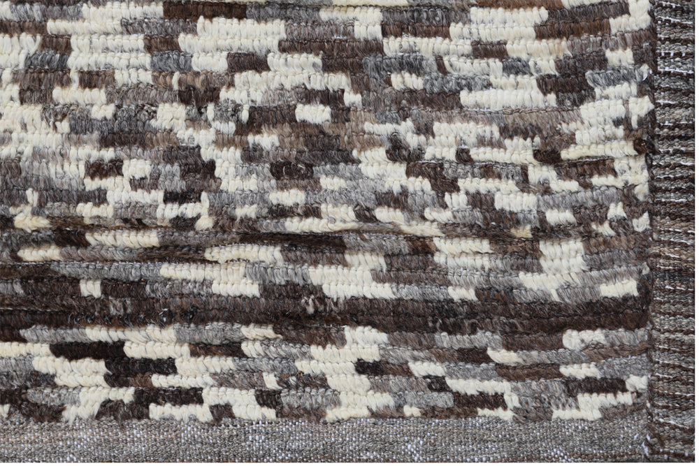 10'x12' Afghan Rug | Ariana Moroccan Style Grey | Shaggy Barchi Rug