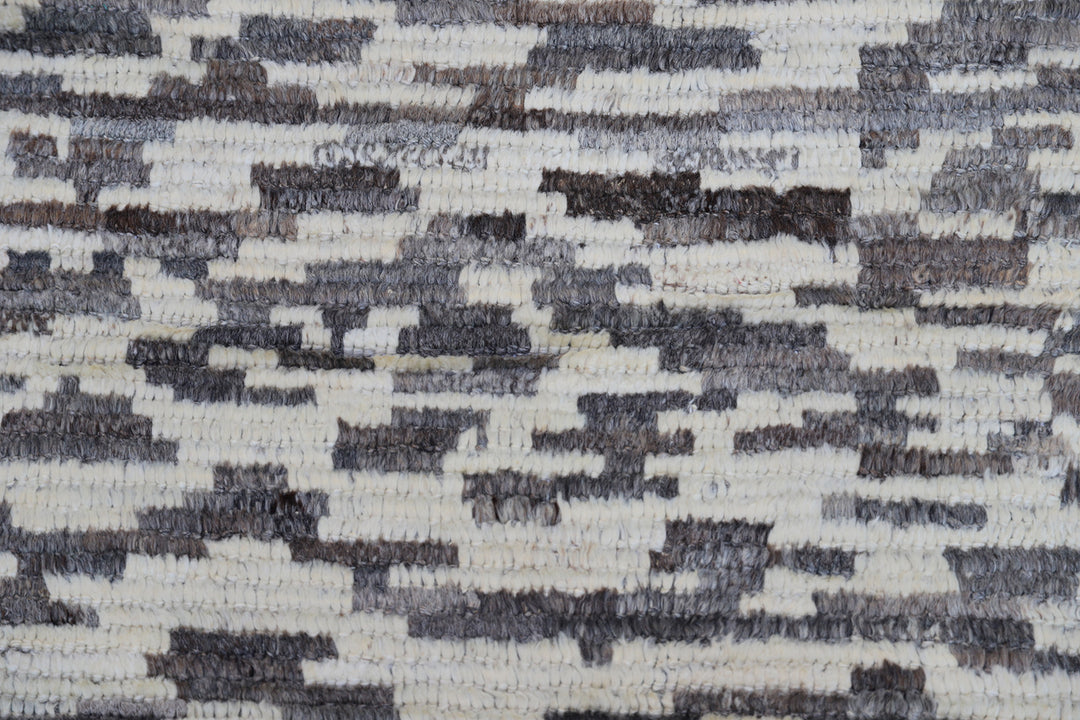 10'x12' Afghan Rug | Ariana Moroccan Style Grey | Shaggy Barchi Rug