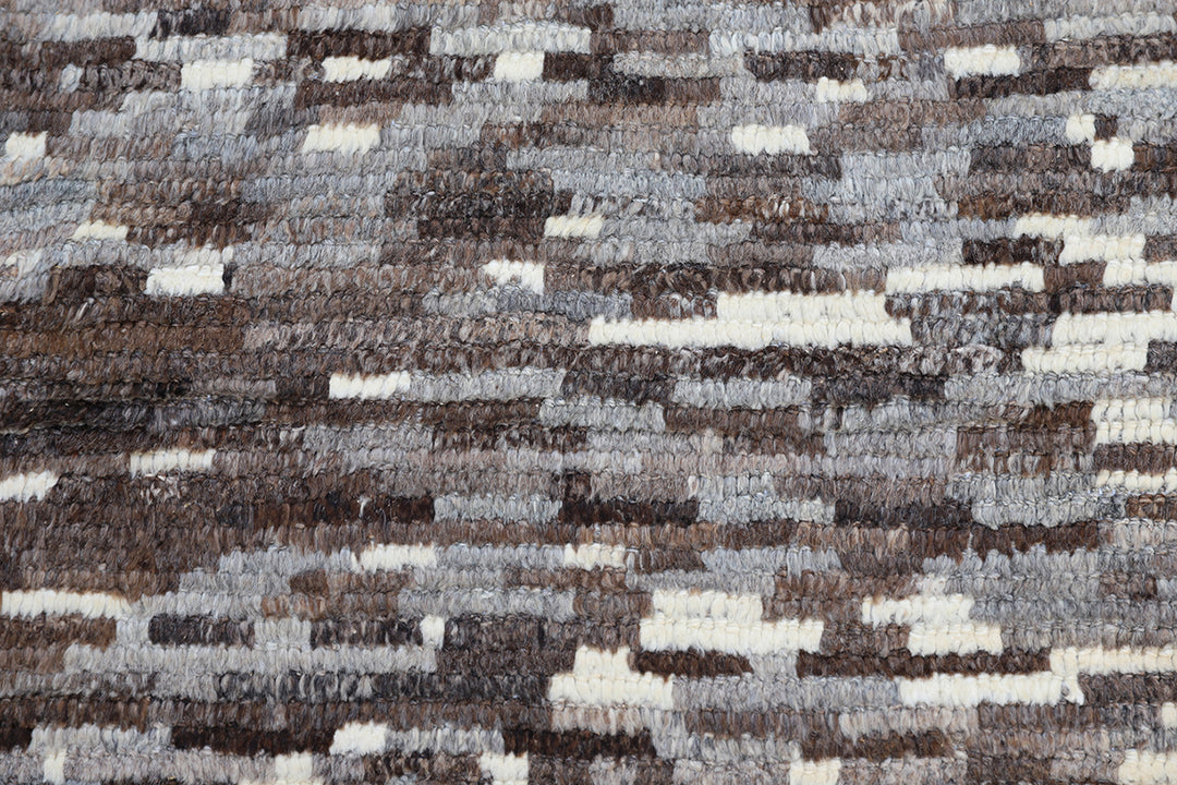 10'x12' Afghan Rug | Ariana Moroccan Style Grey | Shaggy Barchi Rug